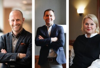VP på Millum Bjørn Anskau, VP Nordic Procurement på Strawberry Anders Lidman och inköpschef på Strawberry Finland Päivi Antila.