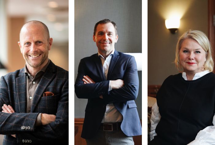 VP på Millum Bjørn Anskau, VP Nordic Procurement på Strawberry Anders Lidman och inköpschef på Strawberry Finland Päivi Antila.